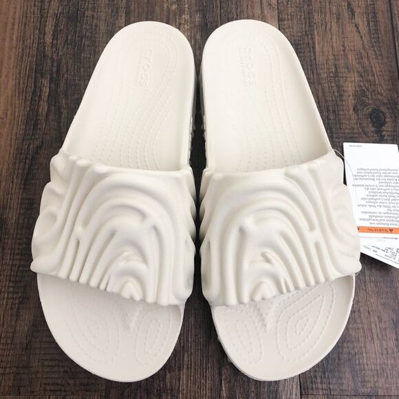 Salehe Bembury X Crocs The Pollex Slide Sandal Lightweight Size 12 Parsnip Cream - Picture 1 of 9